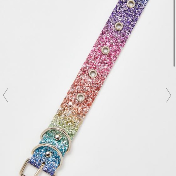 RAINBOW CUTIE GLITTER CHOKER (BRAND NEW) - Picture 3 of 3